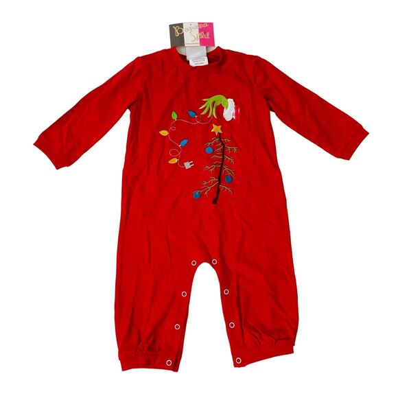 NWT Banana Split 12M Green & Grumpy Boys Romper - Picture 1 of 4